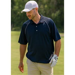 FootJoy Golf Polo Mens Size Large Navy Performance Raglan Short Sleeved Shirt